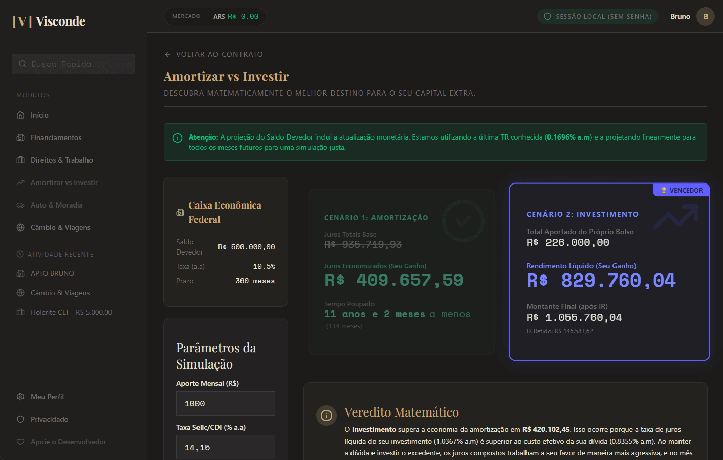 Amortizar vs Investir