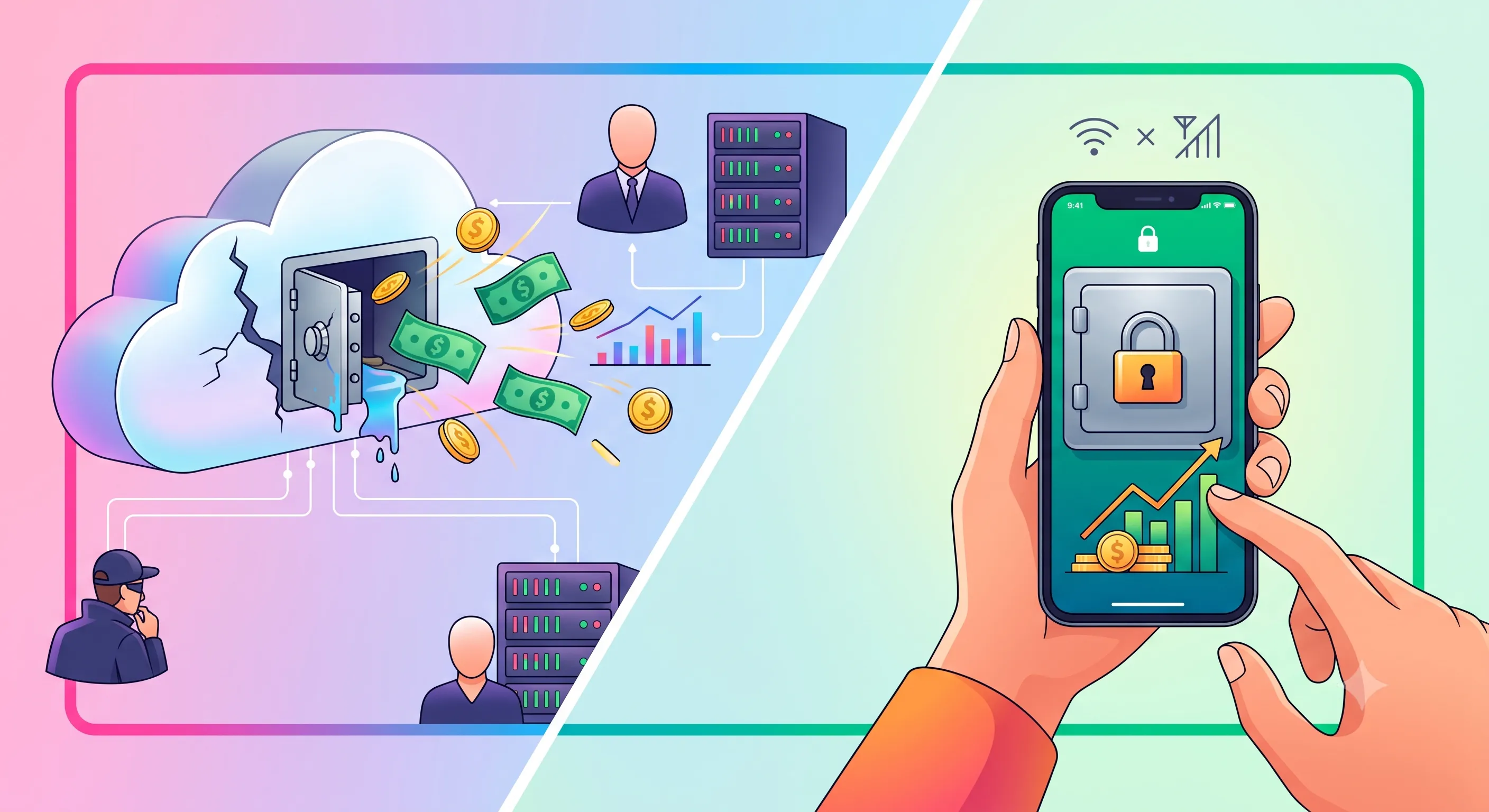 Por que seus dados financeiros merecem ficar no seu computador (e não flutuando por aí)