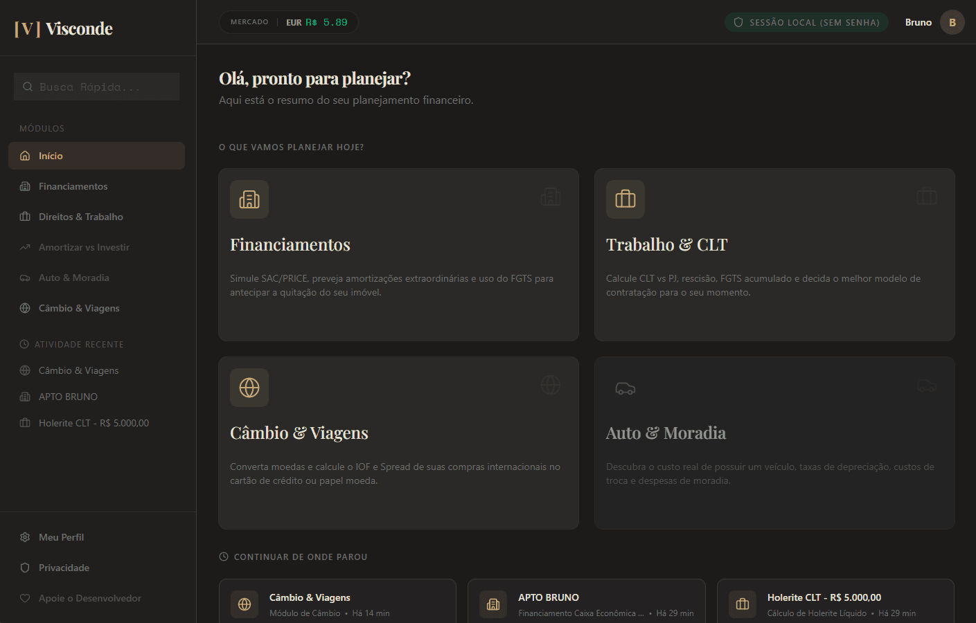 Visconde Dashboard