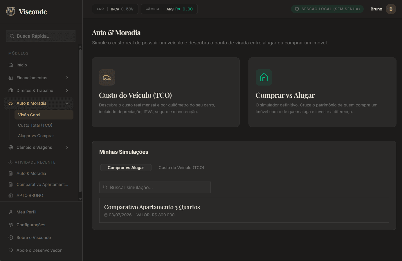Módulo Auto & Moradia