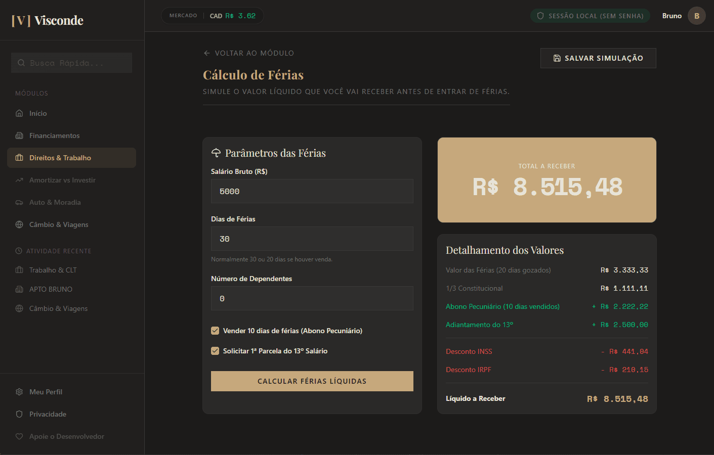 Planejamento de Férias