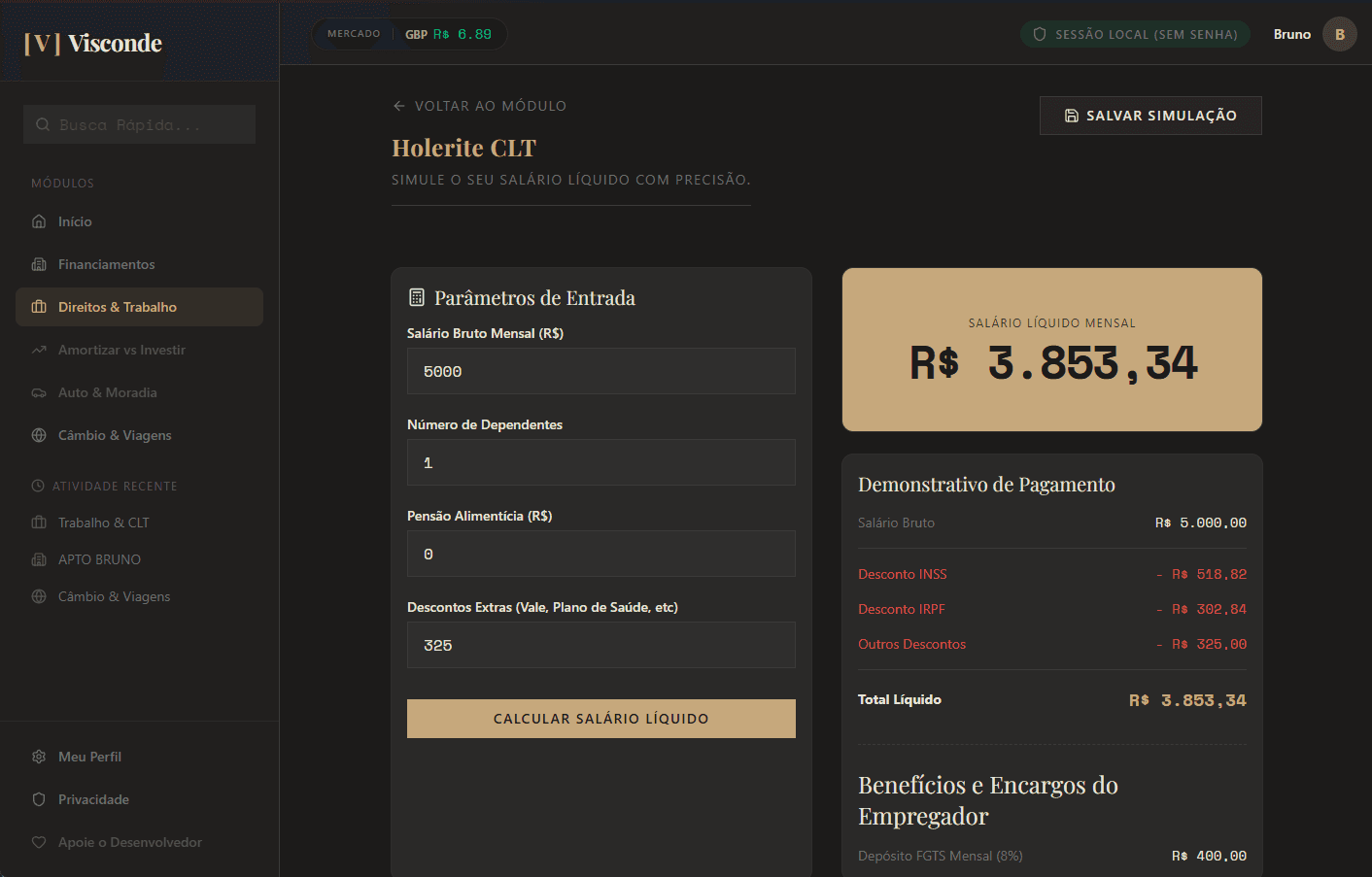 Simulador de Holerite