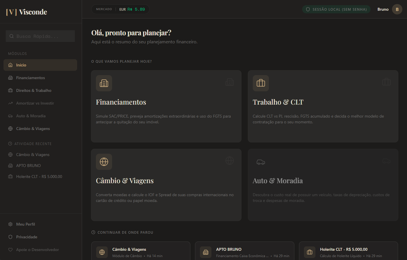 Visconde Dashboard